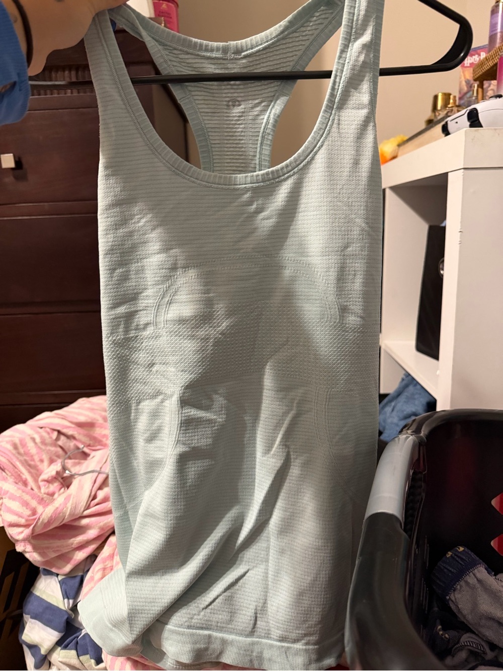 Lululemon Swiftly Light Blue Racerback Tank Top